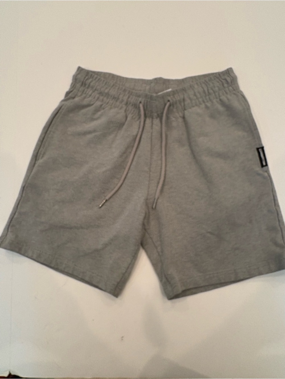 Men's Gray Athletic Drawstring Shorts-Bear Bottom-medium-
